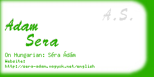 adam sera business card